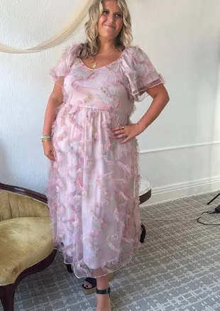 Floral Tulle Maxi Dress