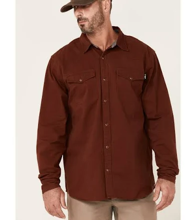 Men's Tall Mahogany Twill Snap Shirt