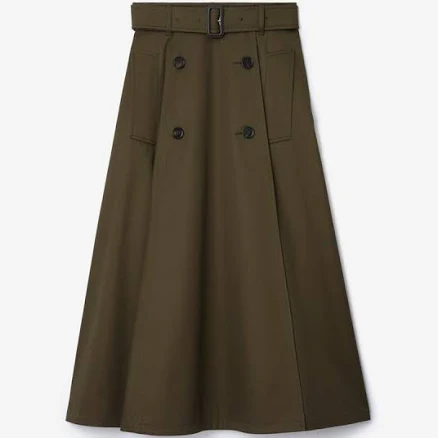 Burberry Women's Gabardine Trench Midi Skirt