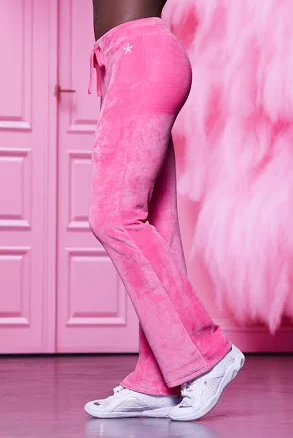 Preppy Velour Track Pants