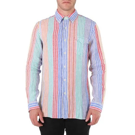 Polo Ralph Lauren Men's Slim Fit Linen Striped Shirt