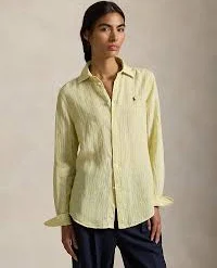 Classic Fit Striped Linen Shirt