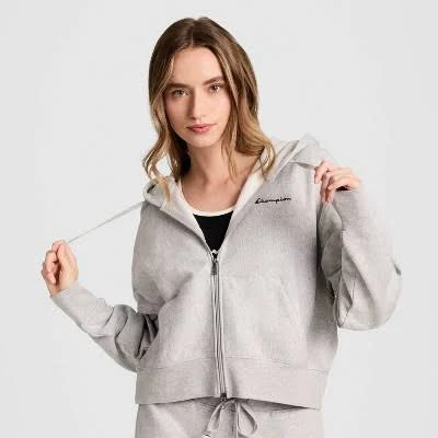 Champion Women's Cropped Fleece Zip-Up Sweatshirt