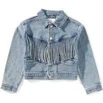 GB Big Girls Fringe Denim Jacket