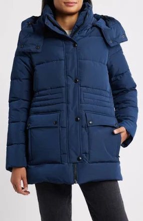 Sam Edelman Women's Parka with Removable Hood
