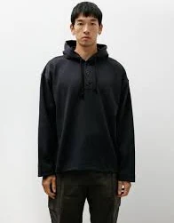 MHL Button Hoodie Open End Jersey Ink