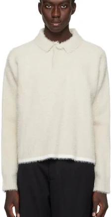 Jacquemus Off-White Le Papier 'Le Polo Neve' Polo - XXL