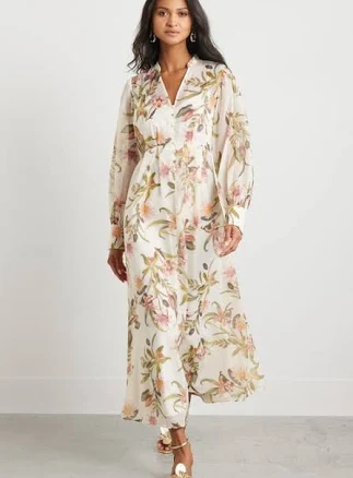 Chelsea28 Floral Long Sleeve Maxi Dress