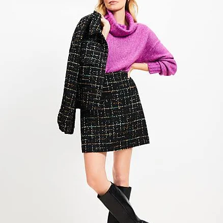 Loft Women's Sequin Tweed Mini Skirt