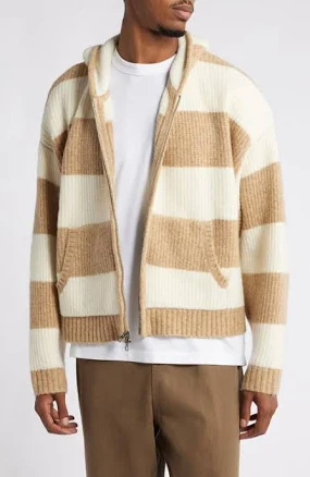 Elwood Men's Stripe Zip Sweater Hoodie