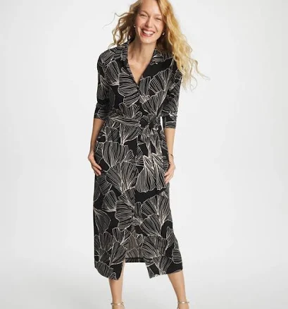 Chico's Women's Printed Knit Shirtdress
