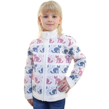 Woolen Cardigan with Cat