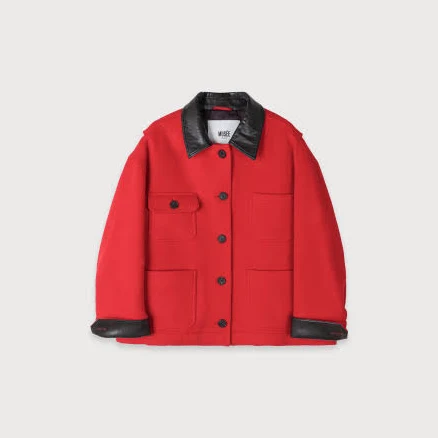 MUSEE FALLET Oversize Work Jacket_Red