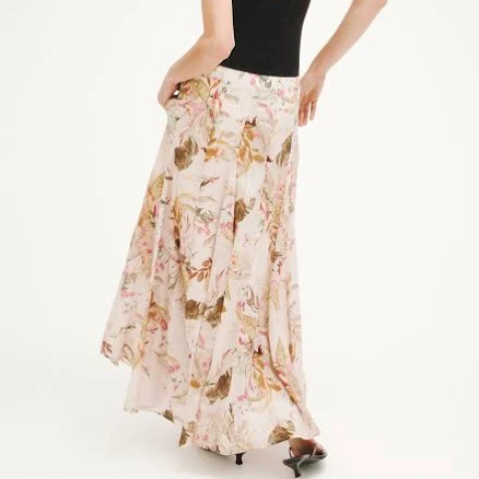H&M Ladies Flared Viscose-Blend Skirt