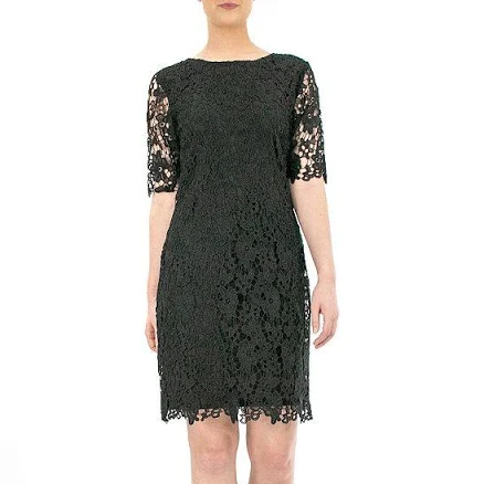 Women's Nina Leonard Floral Lace Sheath Cocktail Dress