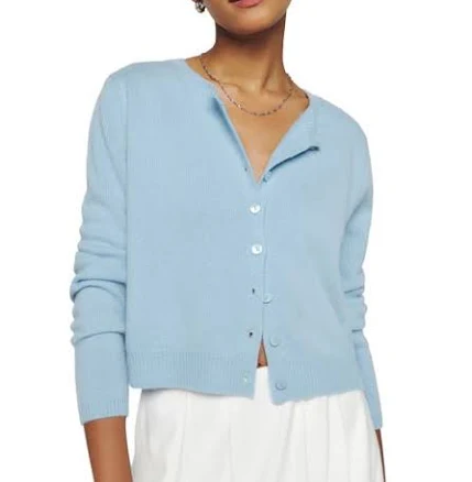 Reformation Clara Rib Cashmere Blend Cardigan