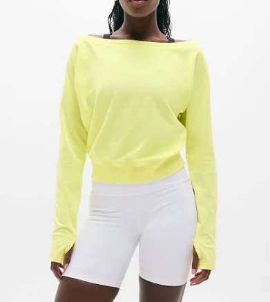 Athleta Women's Airy Cotton Terry Boat Neck Sweatshirt