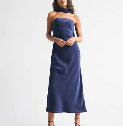 Abercrombie & Fitch Women's Julia Strapless Scarf Maxi Dress