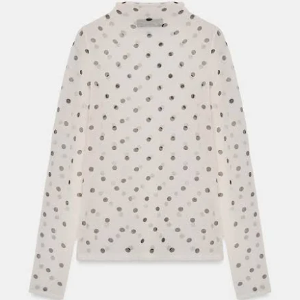 Zara Sheer Polka Dot Top