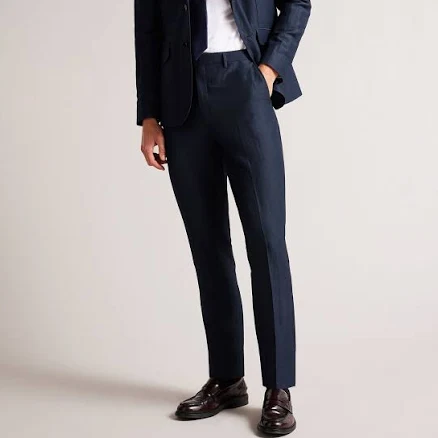 Ted Baker Mens Slim Fit Wool Linen Trousers