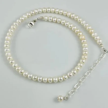 Sterling Silver Baby Girl Freshwater Pearl Necklace