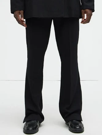 Fashion Nova Men's Golden Hour Slit Slim Flare Trousers