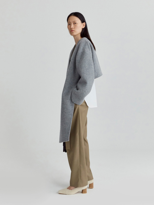 Asymmetric Wool Alpaca Coat
