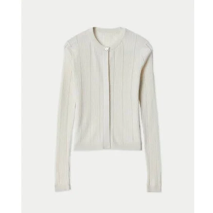 GOBI Women's Hidden Button-Front Cashmere Silk Cardigan