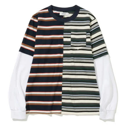 ERER Striped Layered Long Sleeve T-Shirt