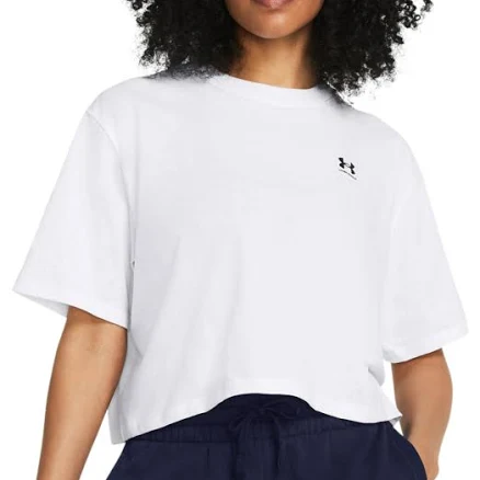 Under Armour Women's Boxy Crop Logo Short Sleeve