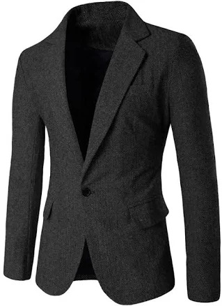 Aesido Men's Single Button Blazer