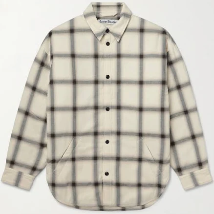 Acne Studios Osara Oversized Padded Checked Cotton-Flannel Overshirt - Men - Beige Coats and Jackets - IT 48