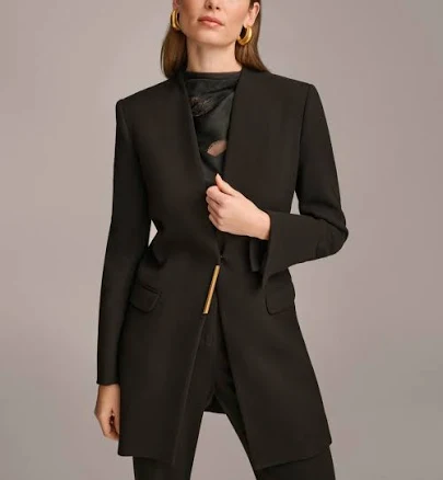 Donna Karan Women's Collarless Hardware Blazer