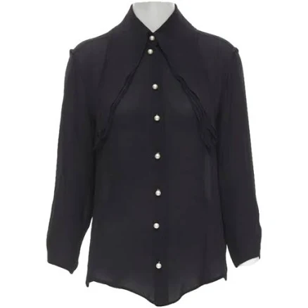 David Jones Jw Anderson Layered Collar Blouse in Black, Size 10 AU