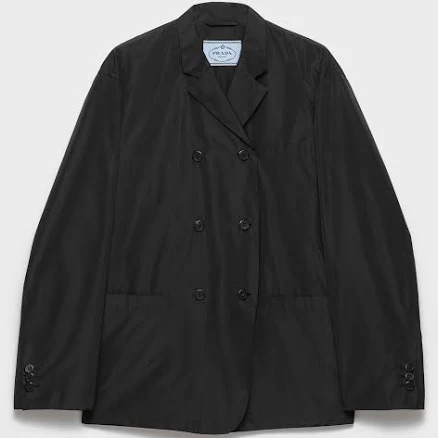 Prada Women's Double-Breasted Technical Taffeta Jacket