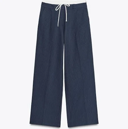Zara Double Waistband Wide Leg Pants Women