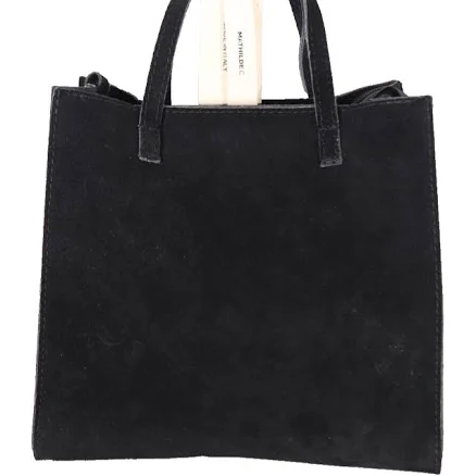 Mathilde C Womens Size Small Black Crossbody Bag Suede Removable Strap