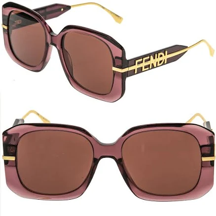 Fendi Fendigraphy Hobo Logo 40065 Purple Gold Fashion Square