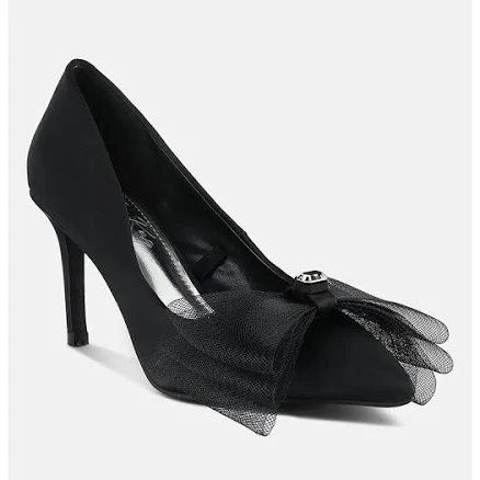 London Rag Women's Odette Diamante Embellished Bow Stiletto Pumps