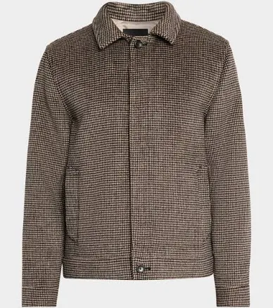 Vince Men's Houndstooth Bomber Jacket