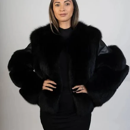 Fox Leather Jacket Black / M
