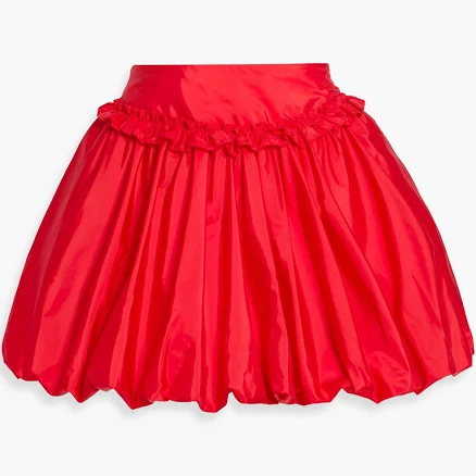 Simone Rocha Ruffled taffeta mini skirt - Women - Red Skirts - UK/AU 4