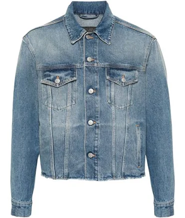 Maison Margiela Men's Raw-cut Denim Jacket