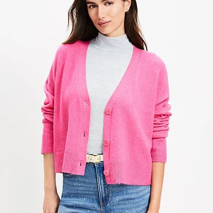 Women's Loft Modern V-Neck Cardigan Sweater