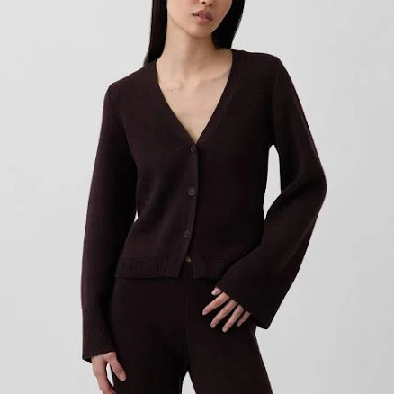 Gap Women's Relaxed V-Neck Cotton-Blend Cardigan Sweater