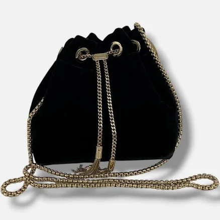 Jimmy Choo Women's Bon Bon Velvet Bucket Bag
