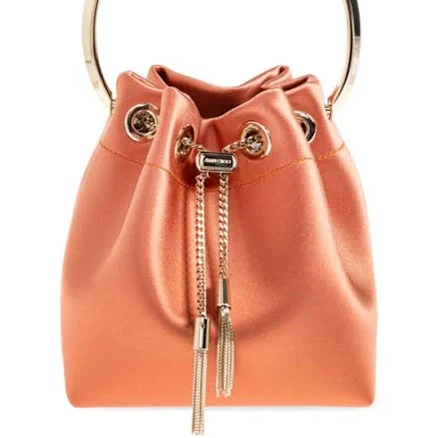 Bon Bon Bracelet-handle Bucket Bag In Orange