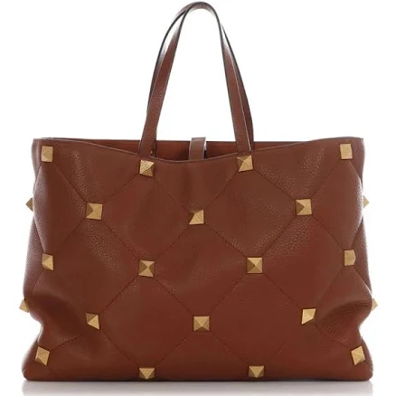 Valentino Garavani Women's Large Roman Stud Grainy Calfskin Tote
