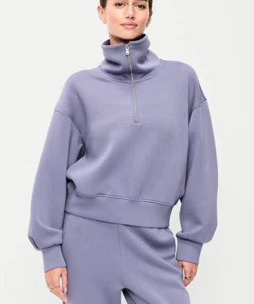Old Navy Women's Bounce Fleece Half-Zip Pullover Sweatshirt