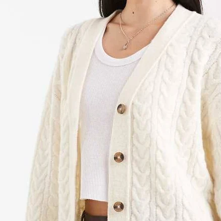 Miss Selfridge Oversized Cable Cardigan